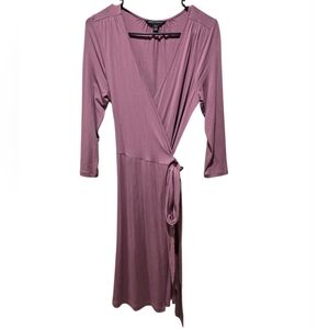 Elegant Banana Republic Stretchy Mauve Wrap Dress Size Small
